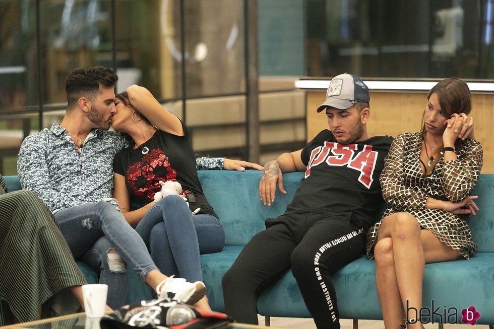 Suso Álvarez y Aurah Ruiz, Omar Montes y Techi en la casa 'GH VIP 6'