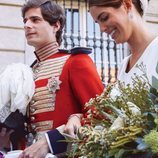 Fernando Fitz-James Stuart y Sofía Palazuelo, muy felices en su boda