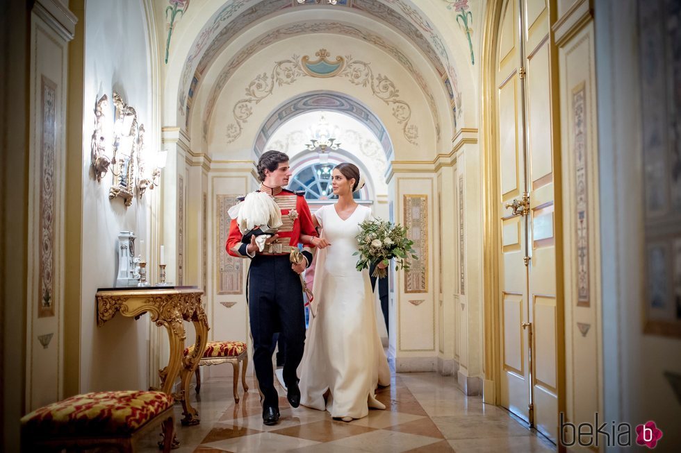 Fernando Fitz-James Stuart y Sofía Palazuelo el día de su boda