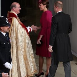 El Príncipe Guillermo y Kate Middleton a su llegada a la boda de Eugenia de York y Jack Brooksbank