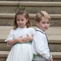 El Príncipe Jorge y la Princesa Carlota en la boda de Eugenia de York y Jack Brooksbank