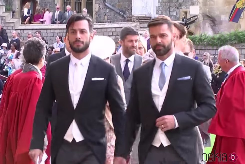 Ricky Martin y Jwan Yosef en la boda de Eugenia de York y Jack Brooksbank