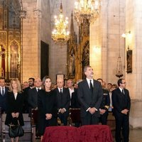 Los Reyes Felipe y Letizia en el funeral por las víctimas de las inundaciones en Mallorca