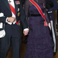El Príncipe Haakon y la Princesa Mette-Marit en una cena oficial en el Palacio Real