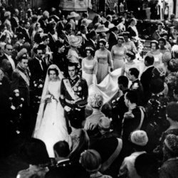 Los Reyes Juan Carlos y Sofía en su boda