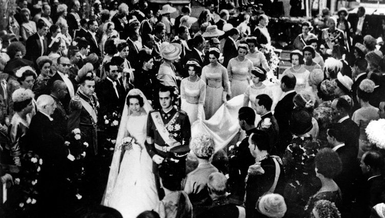 Los Reyes Juan Carlos y Sofía en su boda