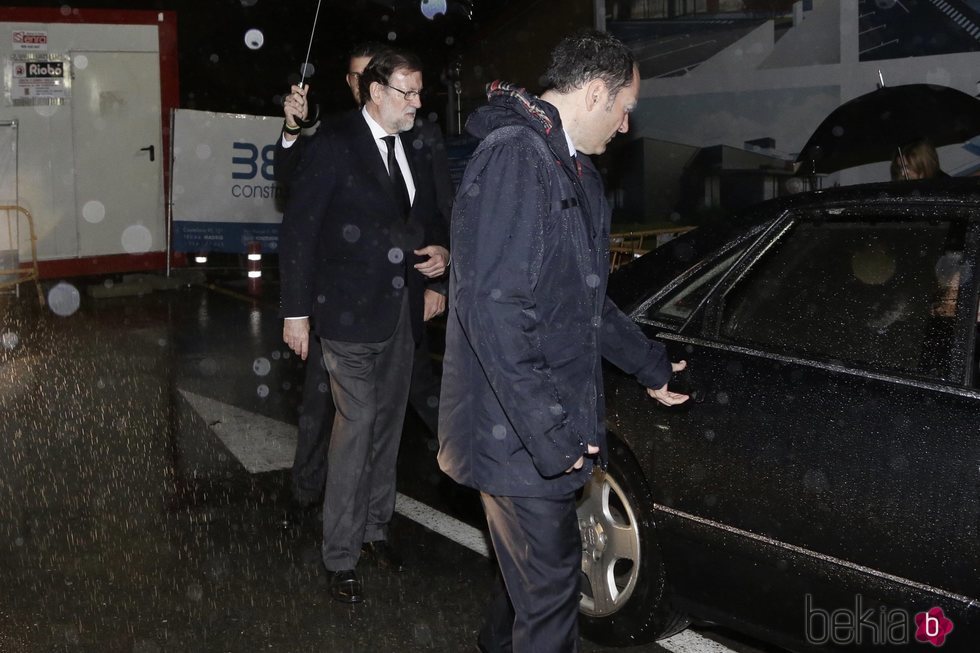 Mariano Rajoy tras el funeral de su padre