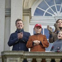 Federico y Mary con sus hijos Isabel, Vicente y Josefina en las carreras de caballos Hubertus