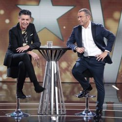 Jorge Javier Vázquez con Ángel Garó en el plató de 'GH VIP 6' en la gala 9
