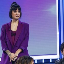 Natalia durante la valoración del jurado en la Gala 8 de 'OT 2018'