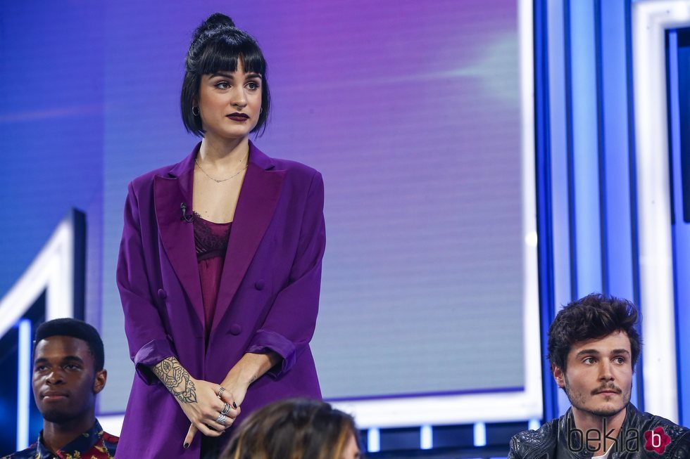 Natalia durante la valoración del jurado en la Gala 8 de 'OT 2018'