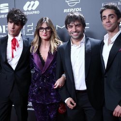 Javier Calvo, Noemí Galera, Manu Guix y Javier Ambrossi en la gala 'People in red' 2018