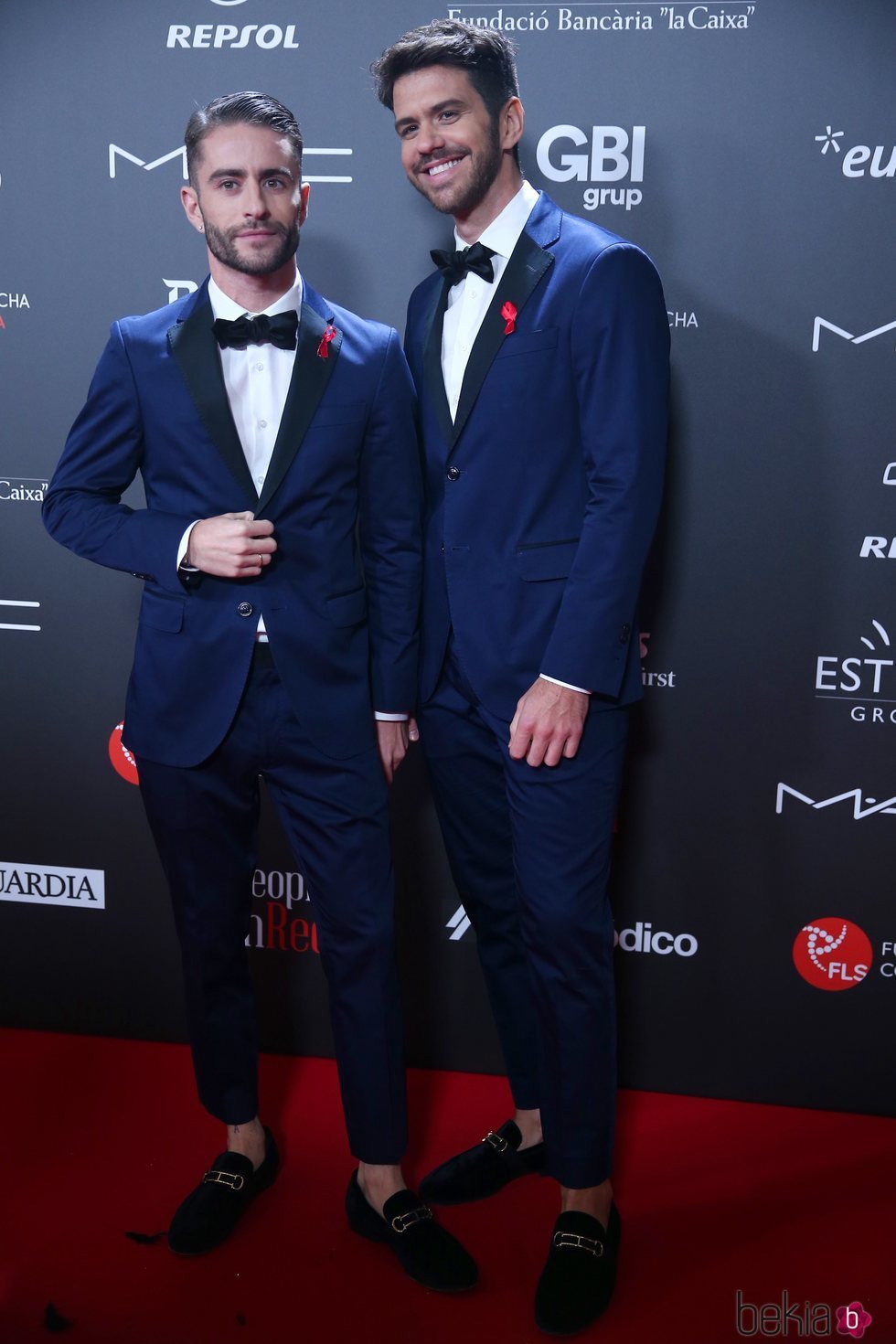 Pelayo Díaz y Andy McDougall en la gala 'People in red' 2018