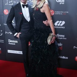 Mario Vaquerizo y Bibiana Fernández en la gala 'People in red' 2018