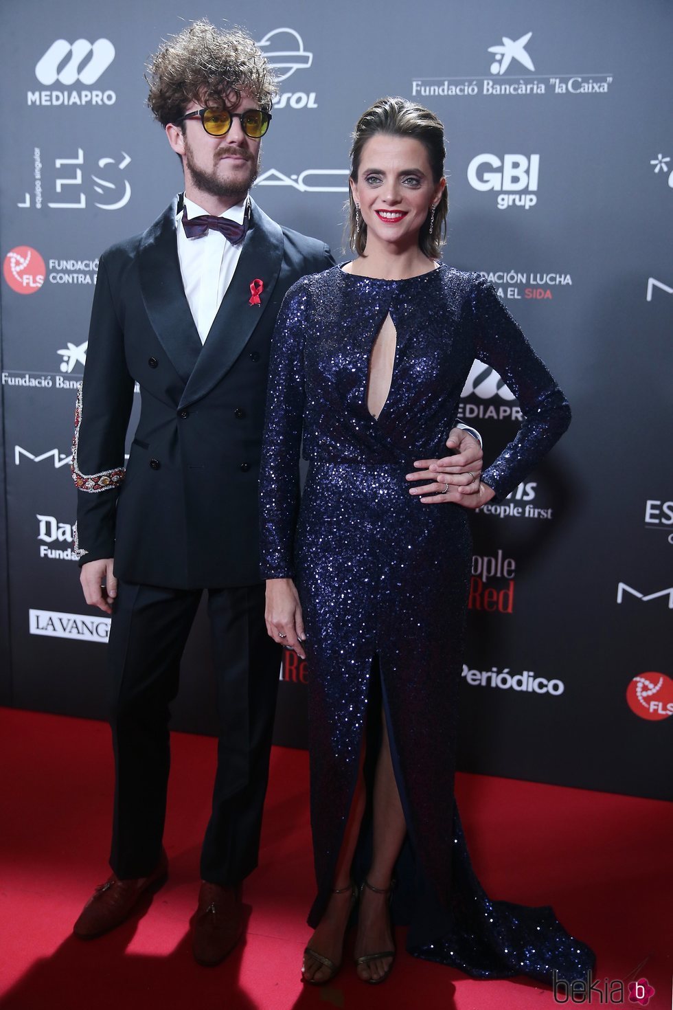 Macarena Gómez y Aldo Comas en la gala 'People in red' 2018