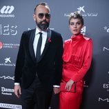 Risto Mejide y Laura Escanes en la gala 'People in red' 2018