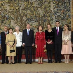 Los Duques de Calabria, Carlos Zurita, la Infanta Margarita, la Infanta Pilar, los Reyes de España, la Infanta Cristina, Iñaki Urdangarín, la Infanta Elena
