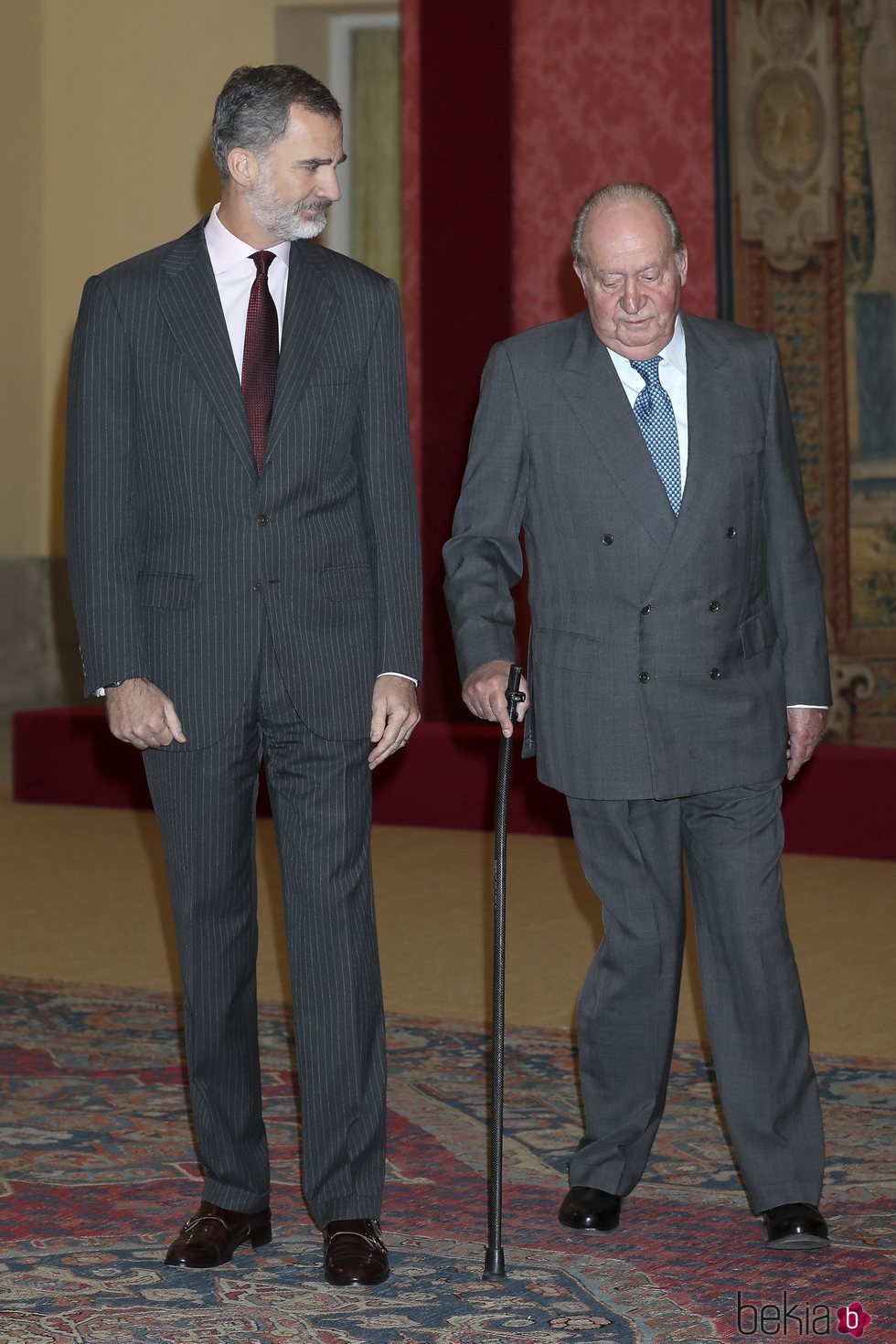 El Rey Felipe con el Rey Juan Carlos celebran el 40 aniversario de la Constitución