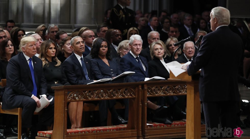 Líderes de EEUU en el funeral de George W. H. Bush