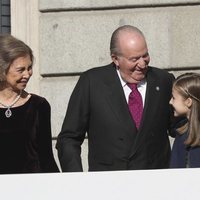 La Princesa Leonor y los Reyes Juan Carlos y Sofía en el 40 aniversario de la Constitución
