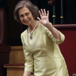 La Reina Sofía durante la proclamación de Felipe VI