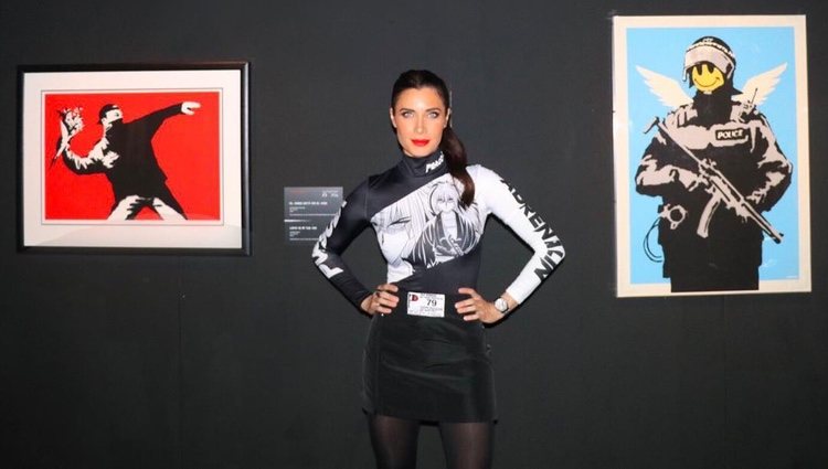 Pilar Rubio en una exposición de Banksy en Madrid