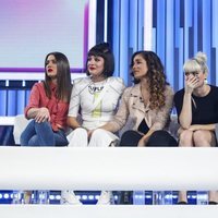 Sabela, Natalia, Julia, Alba Reche y Famous llorando en la gala 12 de 'OT 2018'