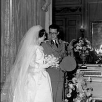 Los Reyes Balduino y Fabiola de Bélgica el día de su boda