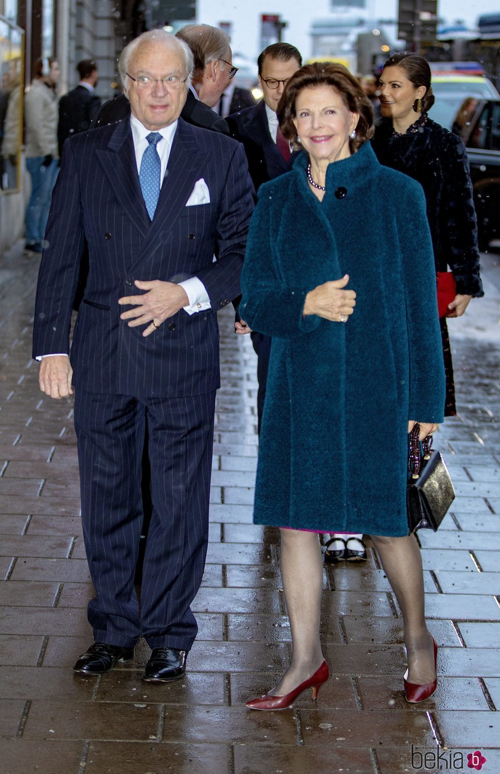 Carlos Gustavo y Silvia de Suecia en el seminario por el 75 cumpleaños de la Reina Silvia