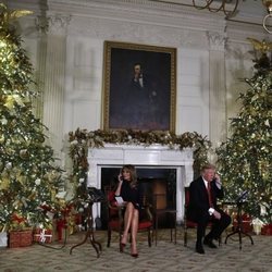 Donald Trump y Melania Trump en 'Santa Track'