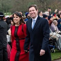 La princesa Eugenia de York y Jack Brooksbank llegando a la Misa de Navidad 2018