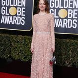 Emma Stone en la alfombra roja de los Globos de Oro 2019