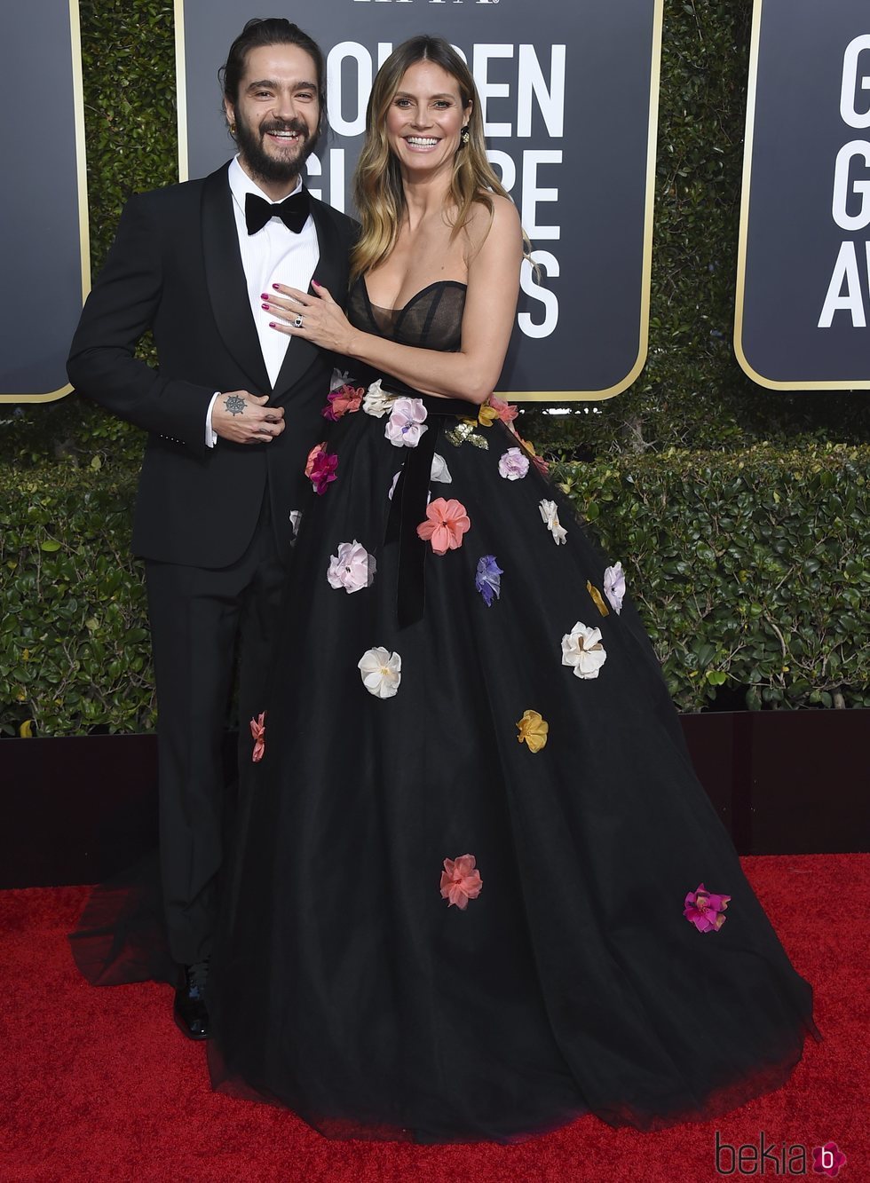 Heidi Klum y Tom Kaulitz en la alfombra roja de los Globos de Oro 2019