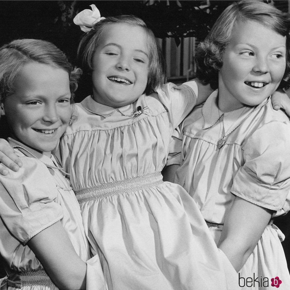 Las Princesas Irene, Margarita y Beatriz de Holanda cuando eran pequeñas