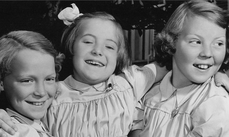Las Princesas Irene, Margarita y Beatriz de Holanda cuando eran pequeñas