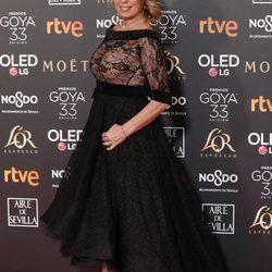Miriam Díaz Aroca en la alfombra roja de los Premios Goya 2019
