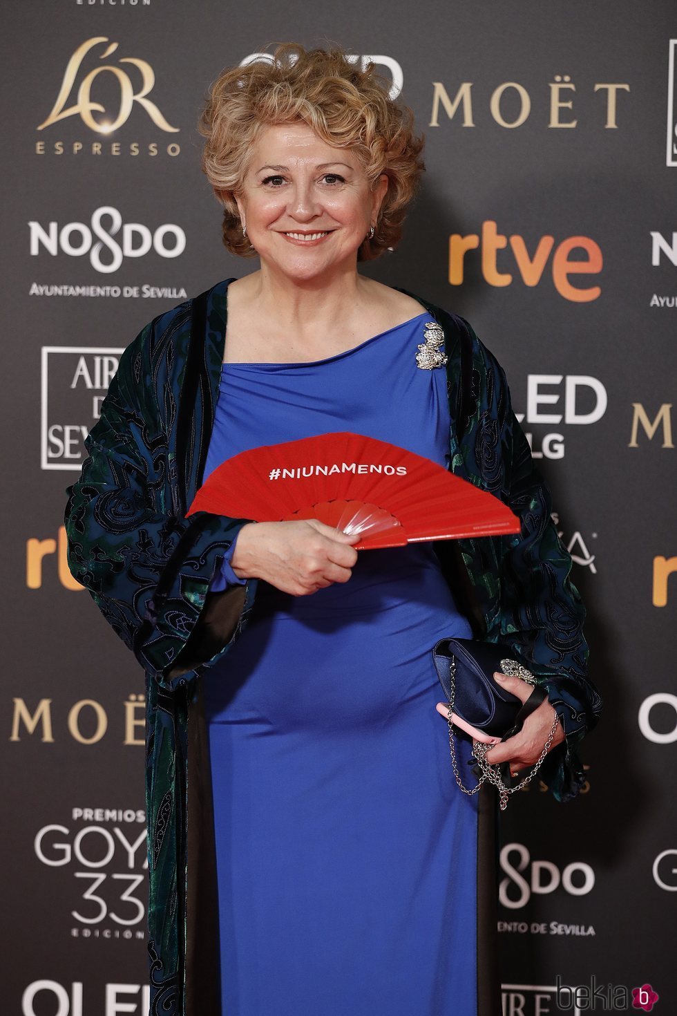 Esther García en la alfombra roja de los Premios Goya 2019