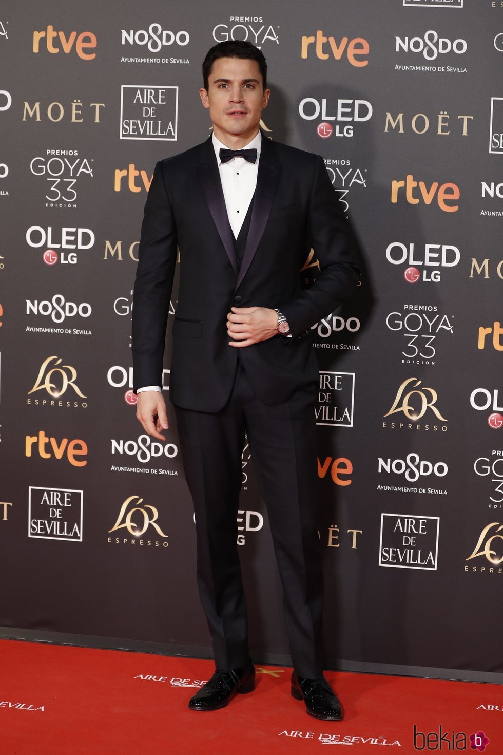 Álex González en la alfombra roja de los Premios Goya 2019