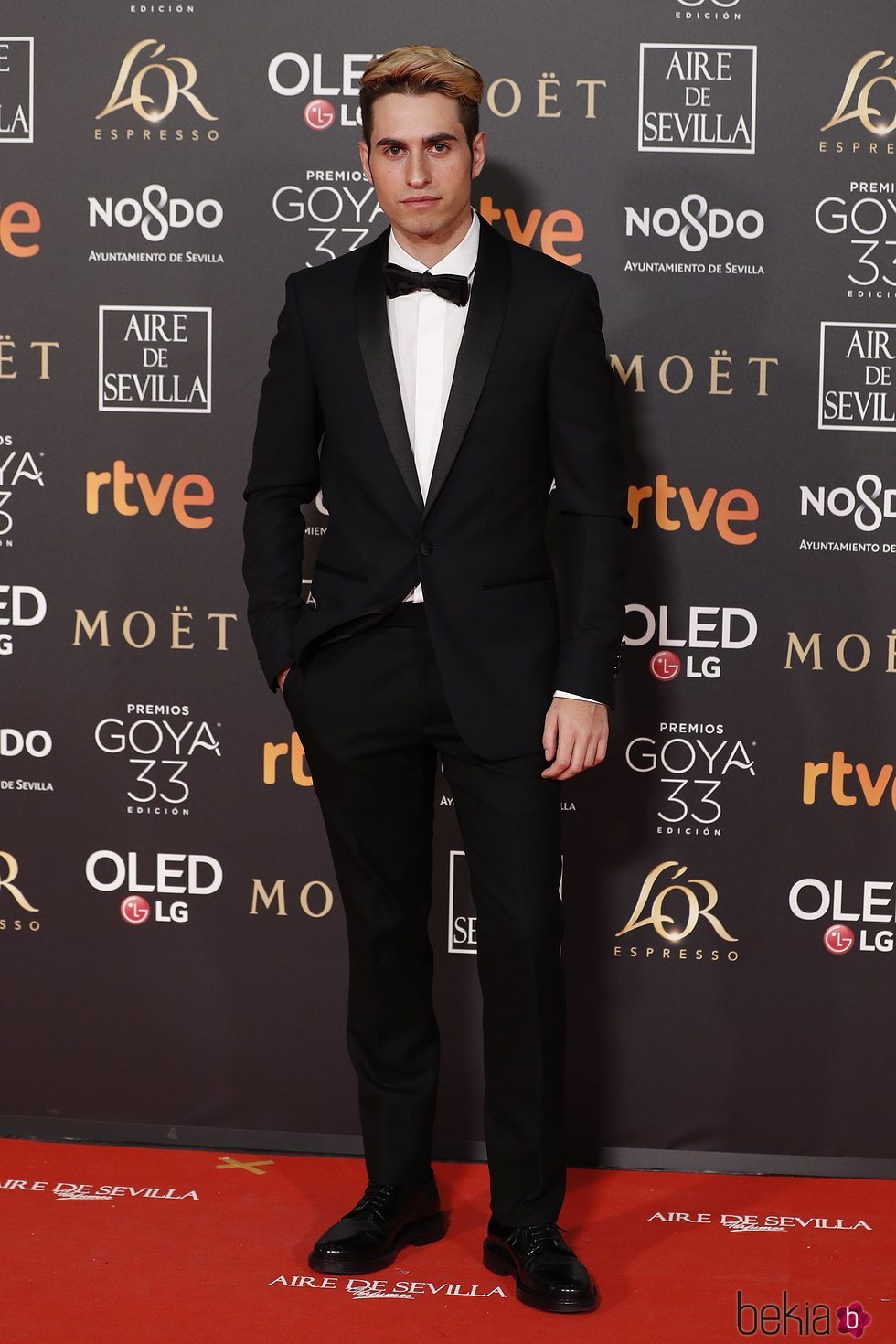 Eloi Costa en la alfombra roja de los Premios Goya 2019