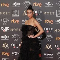 María Pedraza en la alfombra roja de los Premios Goya 2019