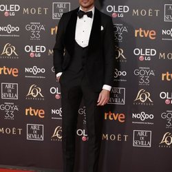Andrés Velencoso en la alfombra roja de los Premios Goya 2019