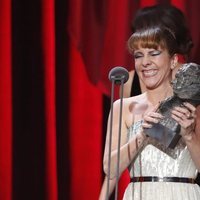 Eva Llorach recibiendo el Goya 2019 a la Mejor Actriz Revelación