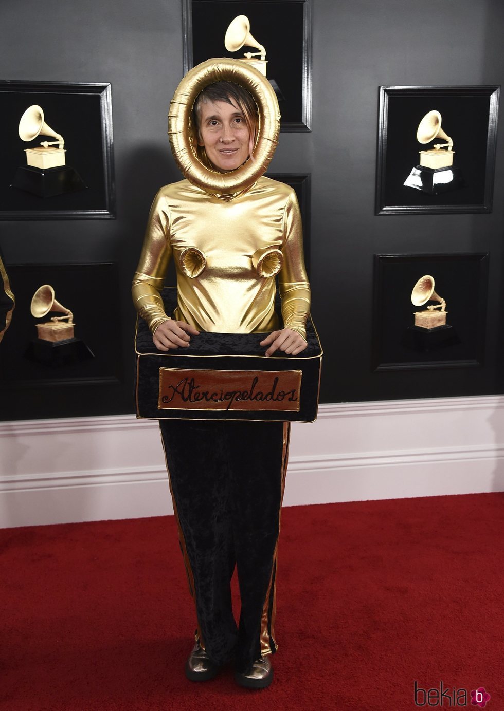 Andrea Echeverri en la alfombra roja de los Grammy 2019