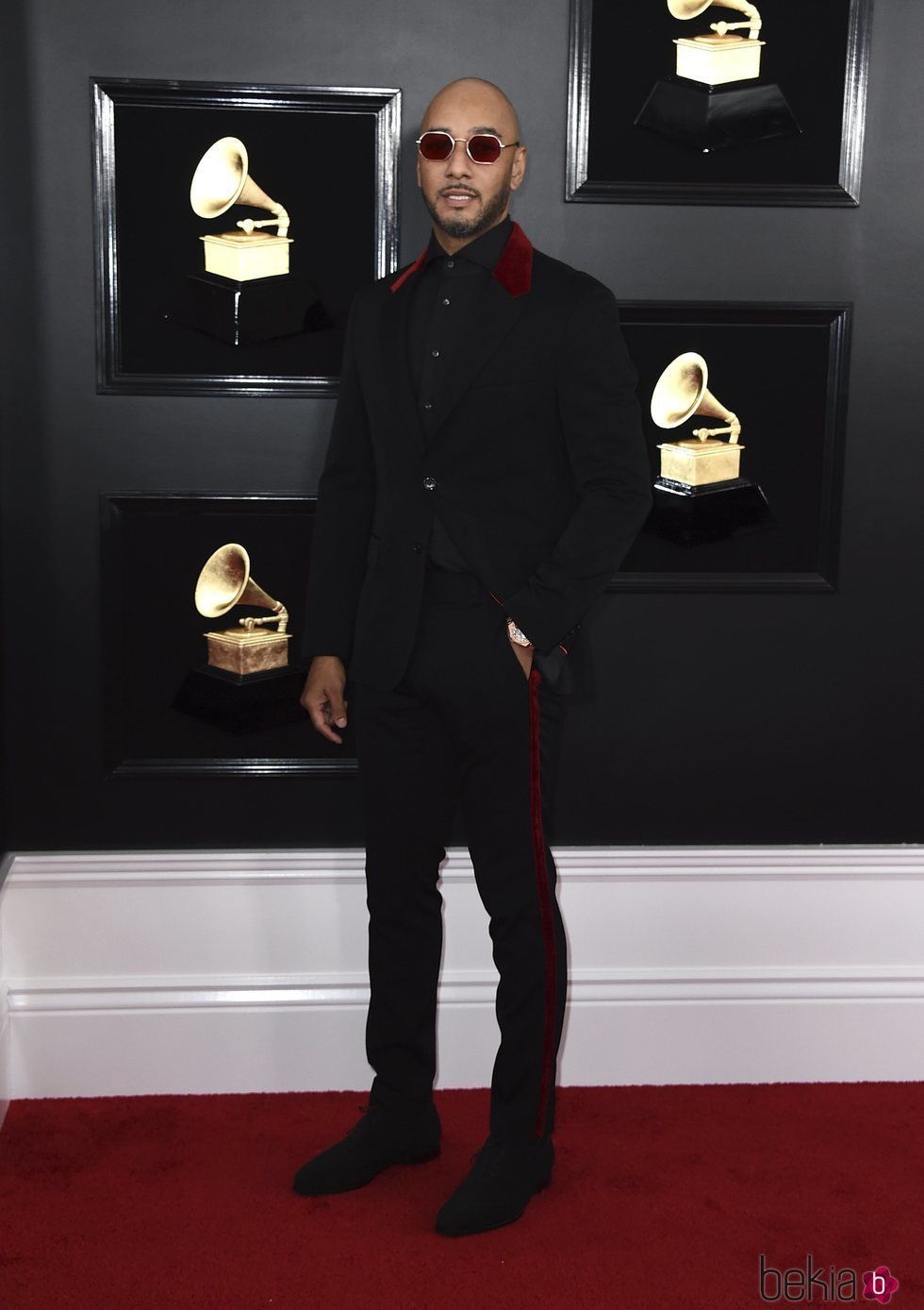 Swizz Beatz en la alfombra roja de los Grammy 2019