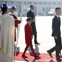 Mohamed VI, Moulay Hassan y Lalla Khadija de Marruecos en la recepción a los Reyes Felipe y Letizia en Rabat
