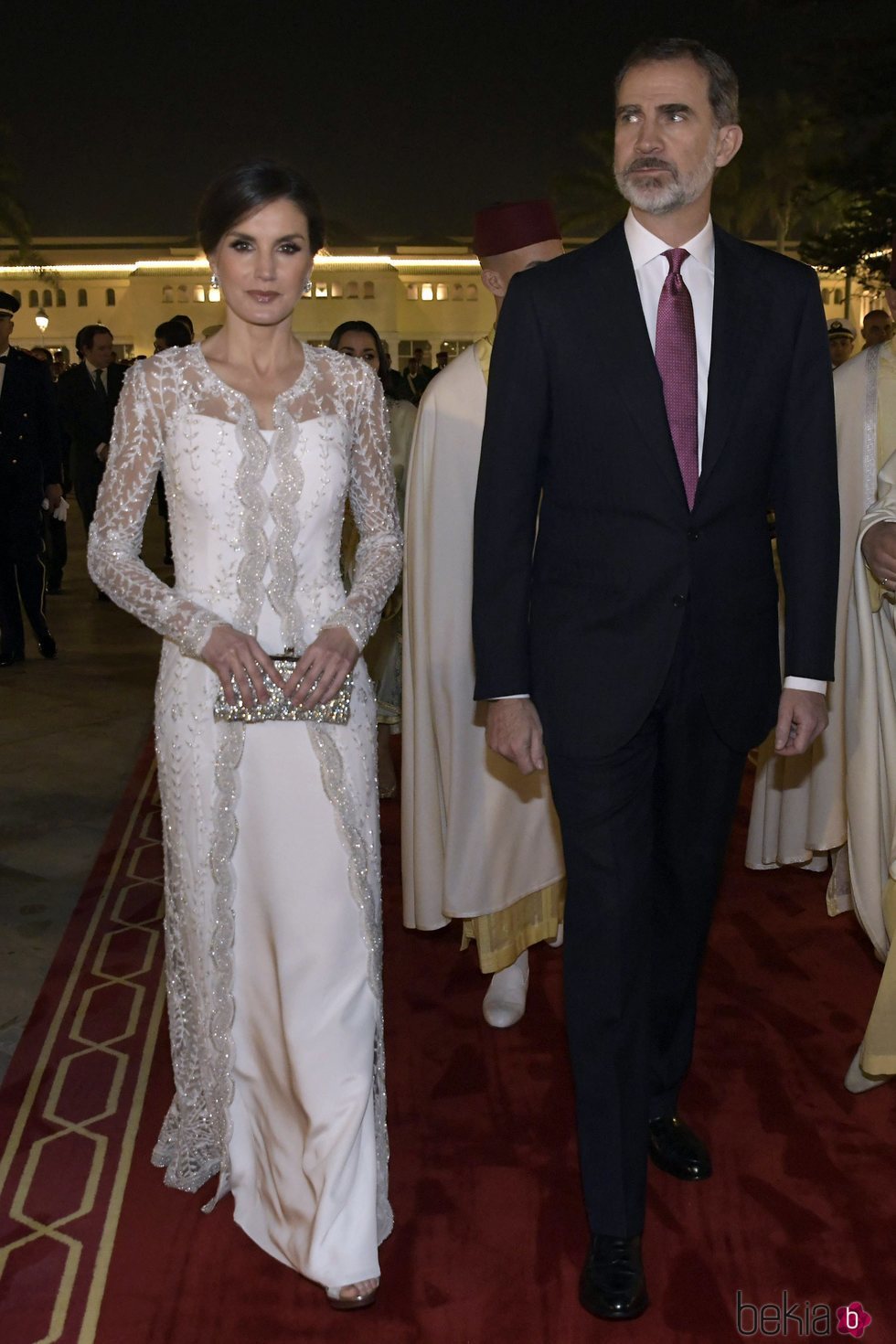 Los Reyes Felipe y Letizia en la cena de gala en su honor en Rabat