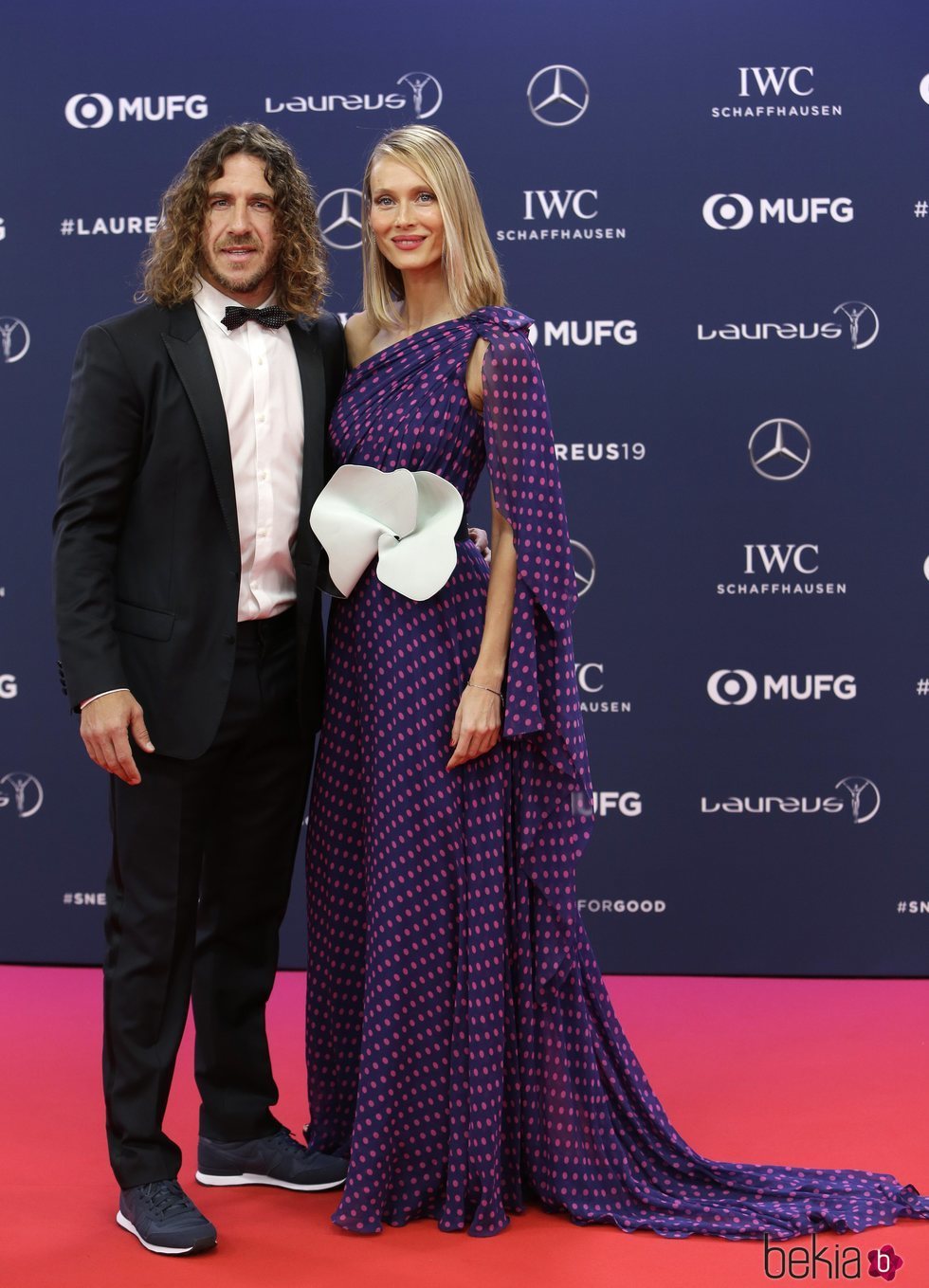 Carles Puyol y Vanesa Lorenzo en los Premios Laureus 2019