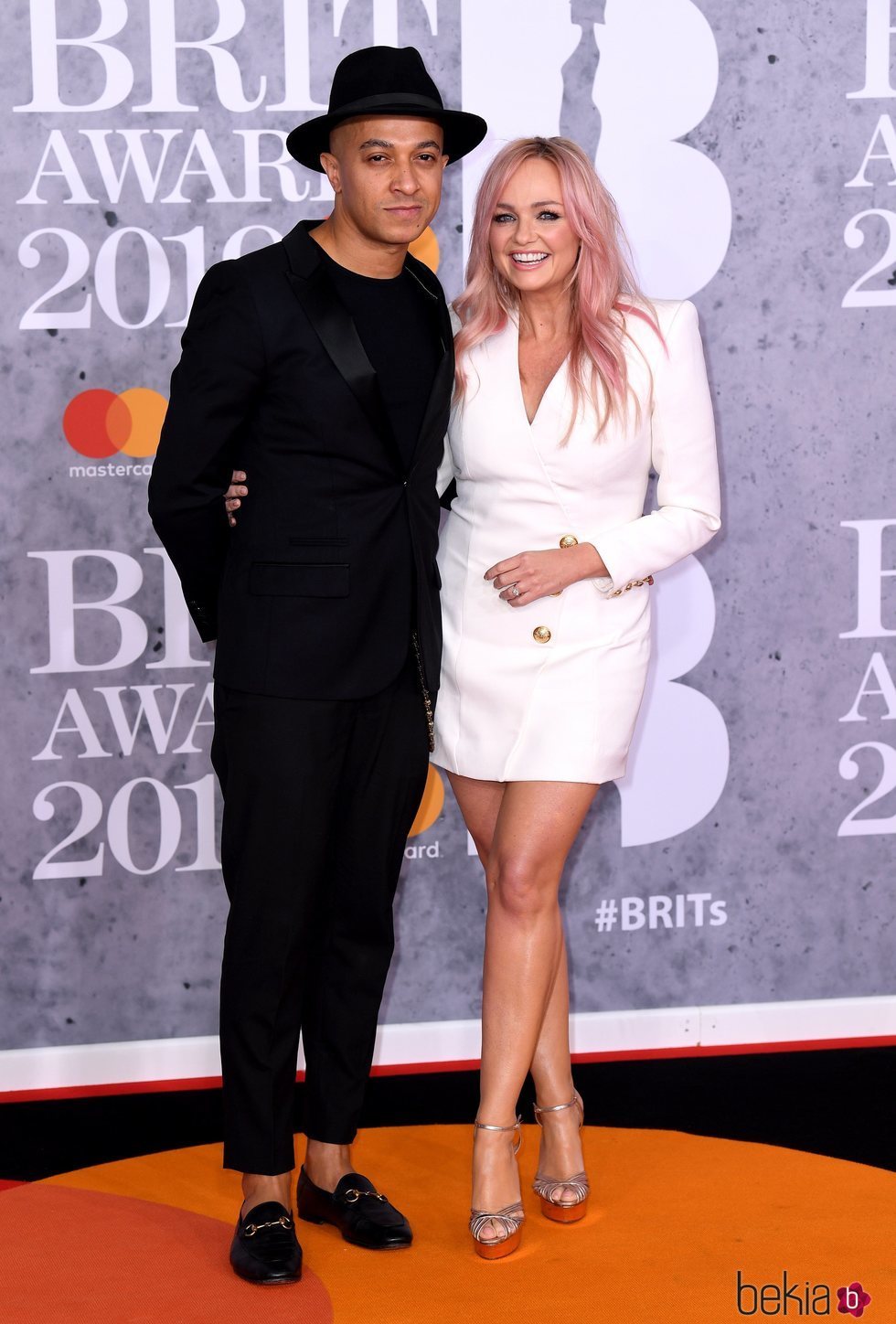 Jade Jones y Emma Bunton en la alfombra roja de los Brit Awards 2019