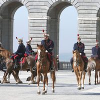 Acto de Relevo Solemne de la Guardia Real en el Palacio de Oriente de Madrid