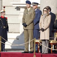 Los Príncipes de Asturias en el Relevo de la Guardia Real en el Palacio de Oriente